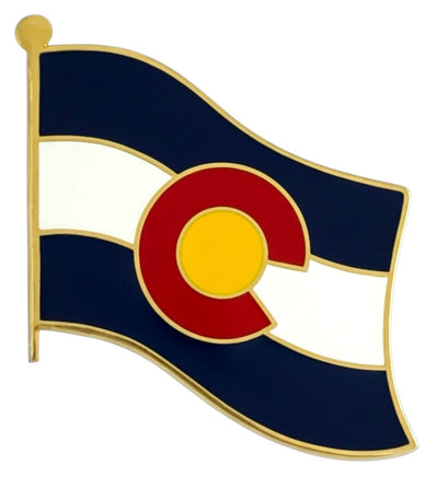 a Colorado state flag pin