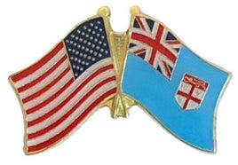 Fiji World Flag Lapel Pin  - Double