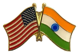 India World Flag Lapel Pin  - Double
