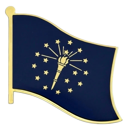 an Indiana state flag pin