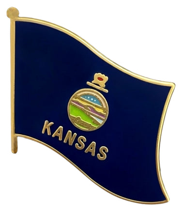 a Kansas single flag pin