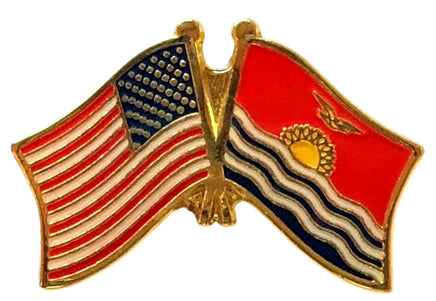 Kiribati double flag pin