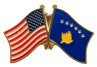 Kosovo double flag pin