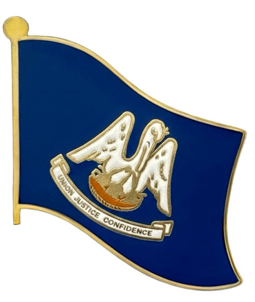 a state of Louisiana flag pin
