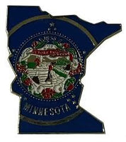 State Map Pins - Flag Background