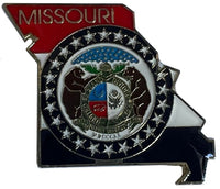 State Map Pins - Flag Background