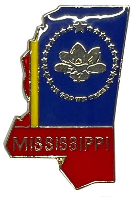 Mississippi Map Pin - New Version