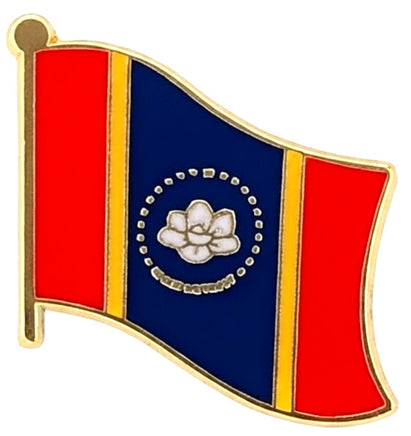 a state of Mississippi flag pin