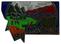 State Map Pins - Flag Background