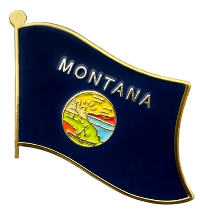a state of Montana single flag pin