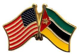 Mozambique World Flag Lapel Pin  - Double