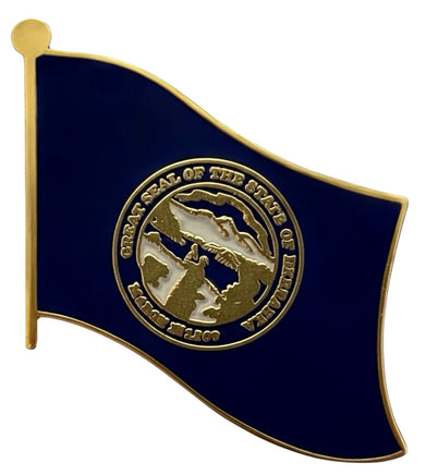 a state of Nebraska single flag pin