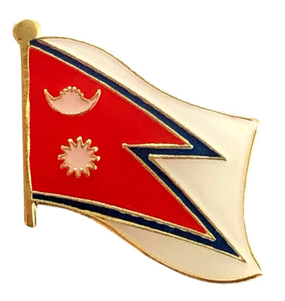 Nepal single flag pin