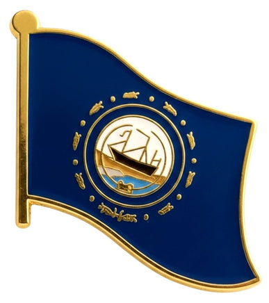 a state of New Hampshire single flag pin