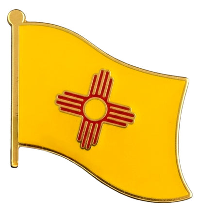 a state of New Mexico single flag pin