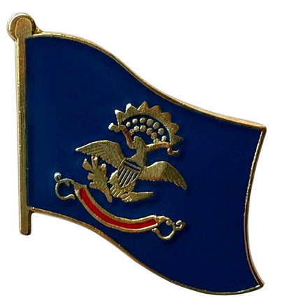 a state of North Dakota single flag pin