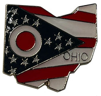State Map Pins - Flag Background