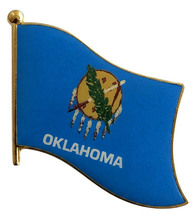 a state of Oklahoma single flag pin
