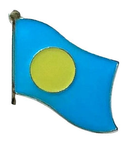 Palau World Flag Lapel Pin  - Single