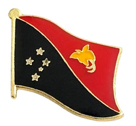Papua New Guinea World Flag Lapel Pin  - Single