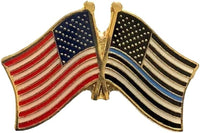 Police Memorial Flag Lapel Pin  - Double