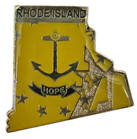 State Map Pins - Flag Background