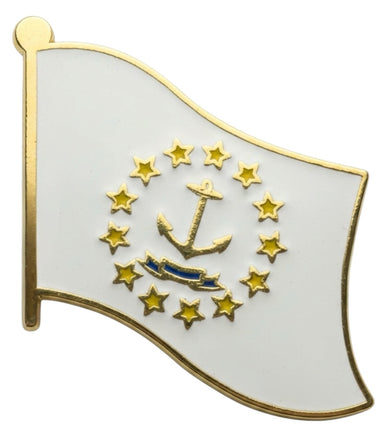 a state of Rhode Island single flag pin
