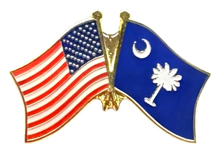 South Carolina Double Flag Pin