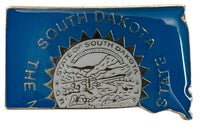 State Map Pins - Flag Background