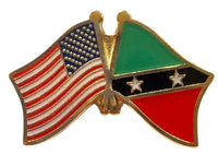 St. Chistopher World Flag Lapel Pin  - Double
