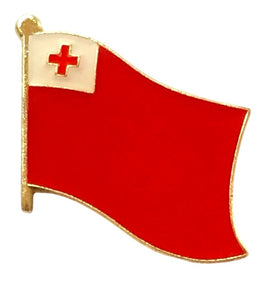 Tonga single flag pin