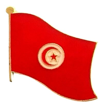 Tunisia single flag pin