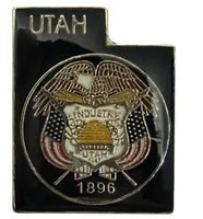 State Map Pins - Flag Background