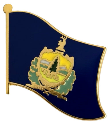 a state of Vermont flag pin