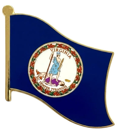a state of Virginia flag pin