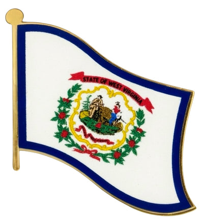 a state of West Virginia flag pin