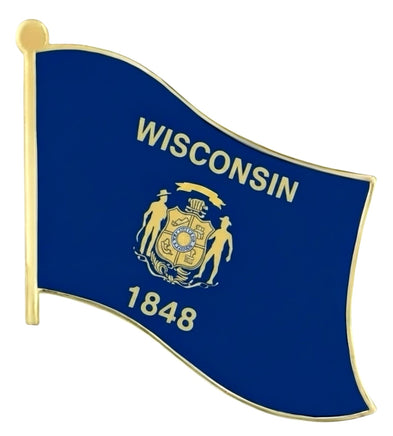 a state of Wisconsin flag pin