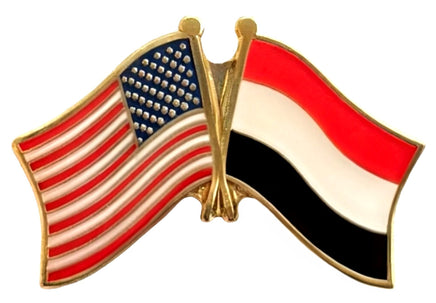 Yemen Double Flag Pin