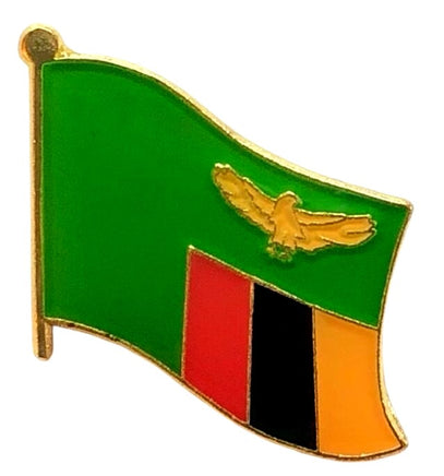 Zambia single flag pin