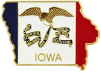 State Map Pins - Flag Background