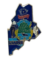 State Map Pins - Flag Background