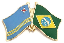 Custom Double Friendship Flag Pins