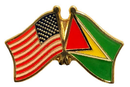 Guyana World Flag Lapel Pin  - Double