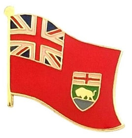 Manitoba World Flag Lapel Pin - Single