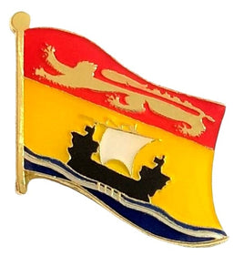 New Brunswick single flag pin