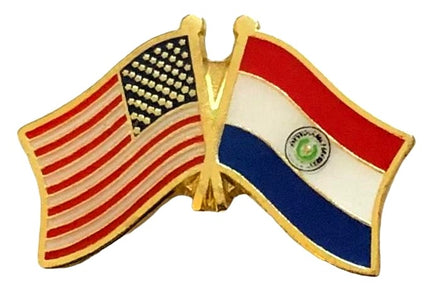 Paraguay double flag lapel pin