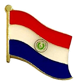 Paraguay World Flag Lapel Pin  - Single