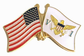 US Virgin Islands World Flag Lapel Pin - Double