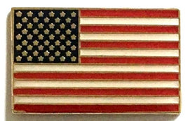 American Flag Rectangle Lapel Pin