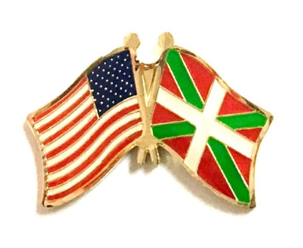 Basque Country World Flag Lapel Pin - Double